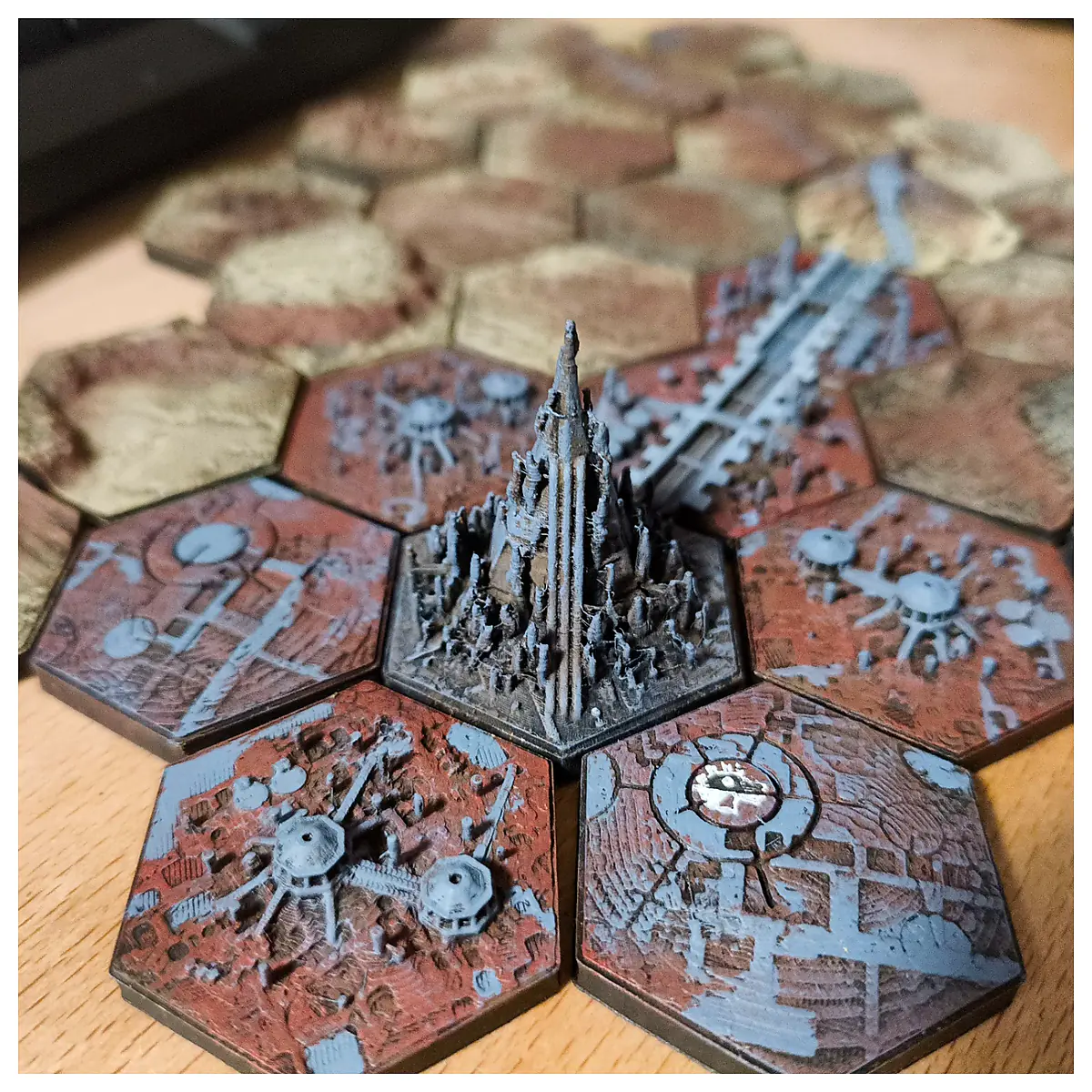 Grimdark City Hex Grid Tabletop RPG Tactical Combat Miniature Terrain Repair Parts Exploration