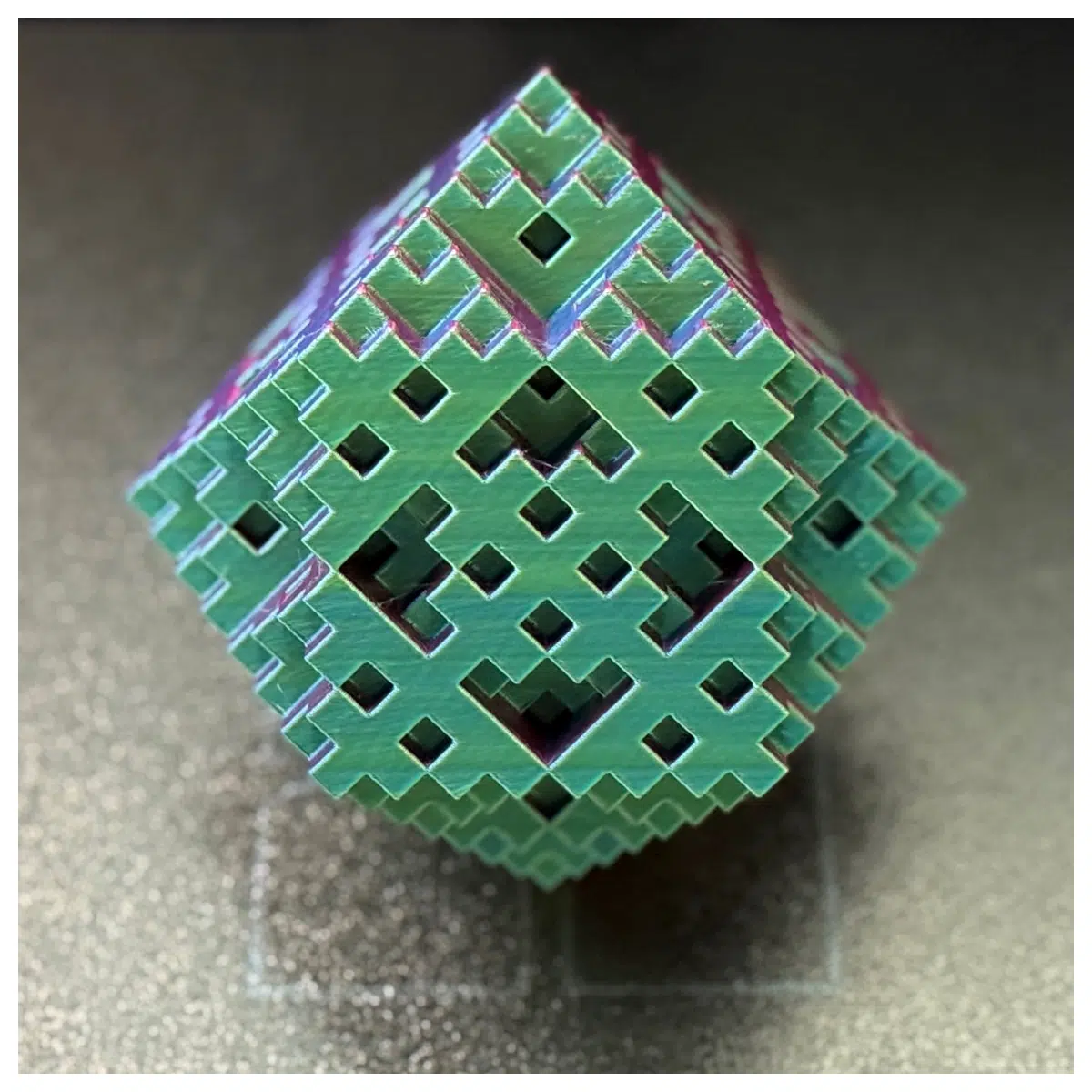Recursive Cube Cross Fractal Level 3 Math Model Geometry Puzzle 3D Art Cube Toy Brain Teaser