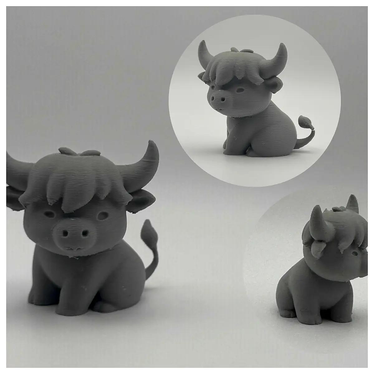 Cute Highland Cow Figurine Farm Animal Toy Collectible Miniature Replacement Parts Wholesale