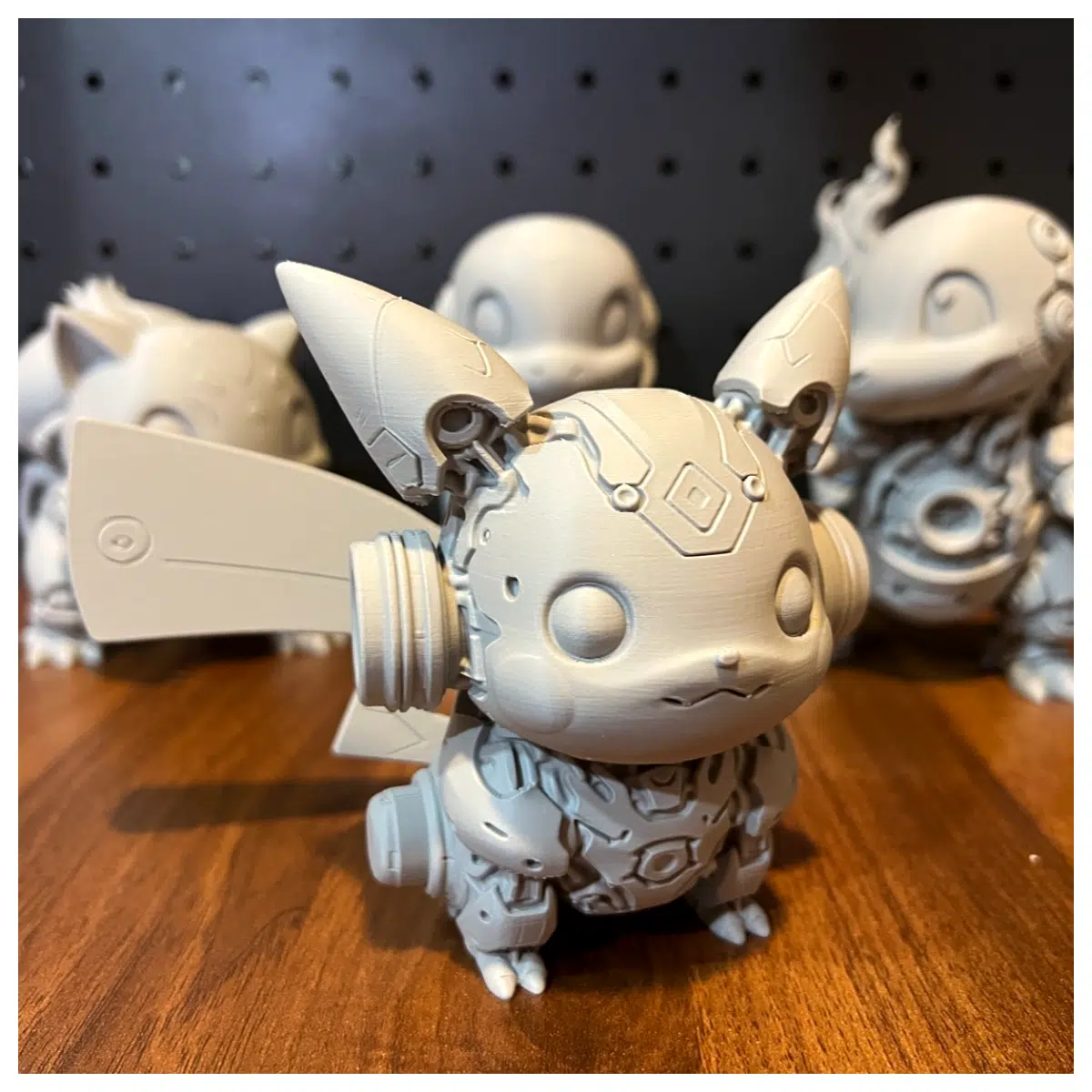Mecha Pokemon Pikachu Statue Armored Figure Universal Parts Repair Maintenance