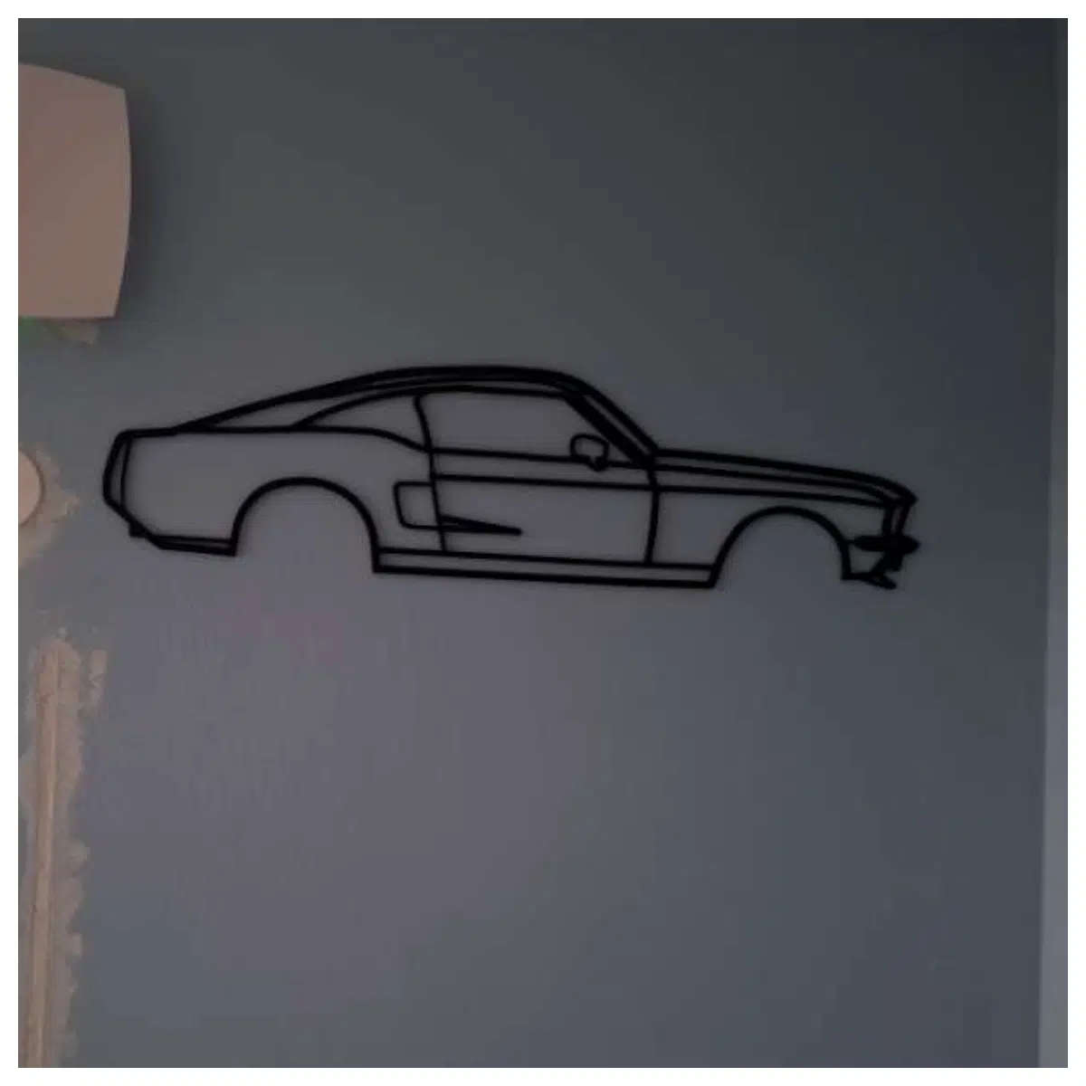 1967 Mustang Wall Art Painting Classic Muscle Car Poster Automotive Decor Garage Art Car Collectibles