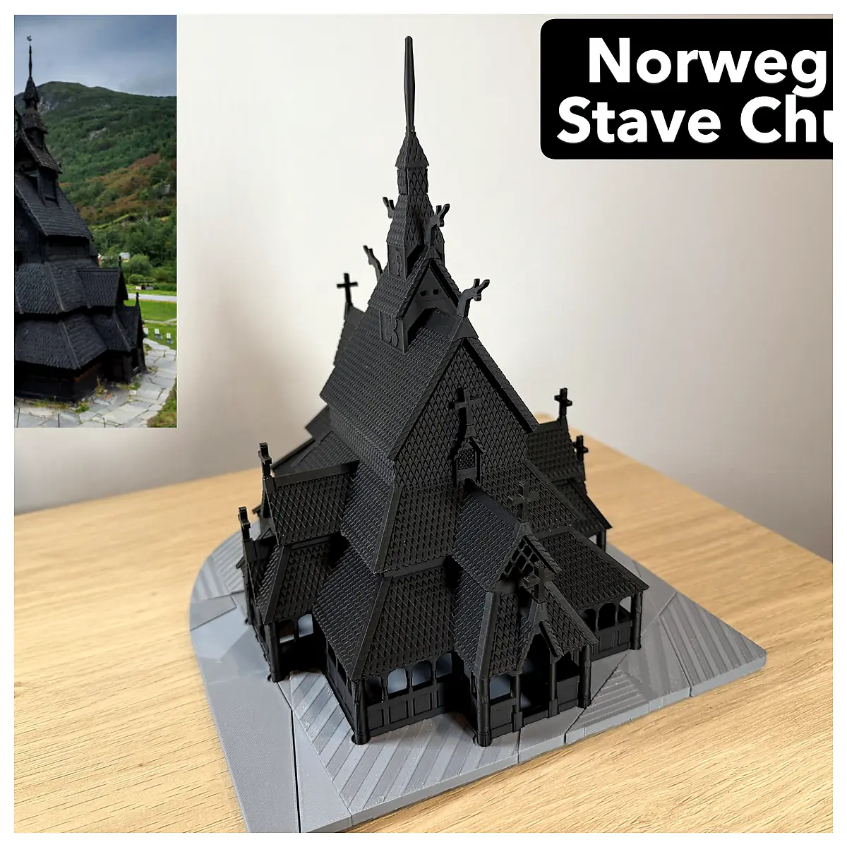 Norwegian Stave Church Historic Religious Landmark Tourism Sightseeing Visit
