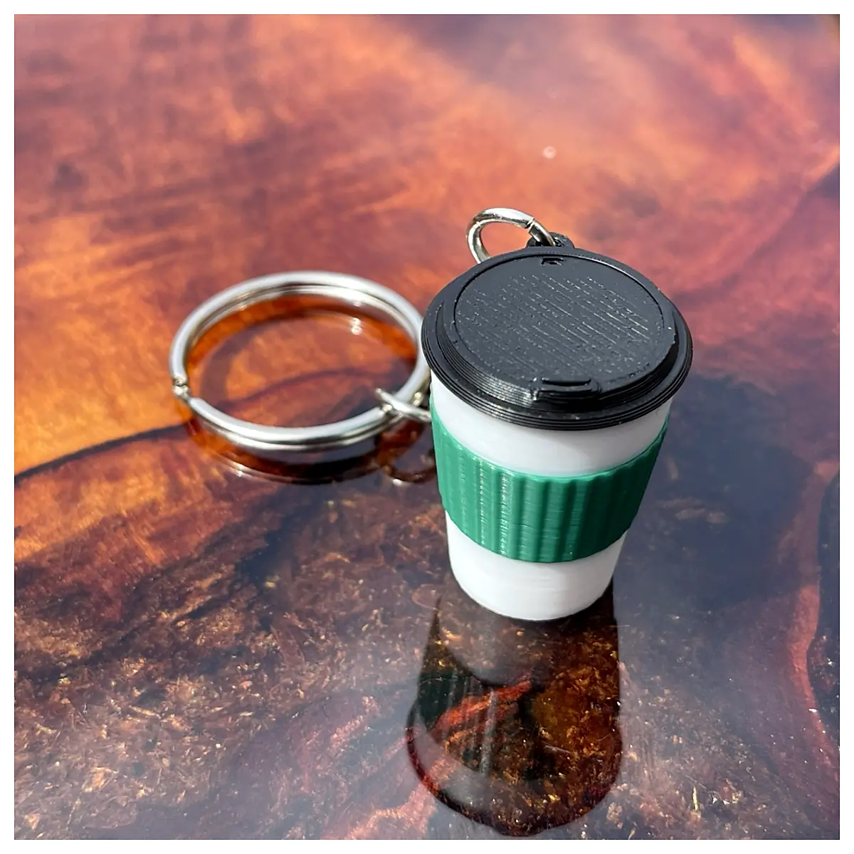 Coffee Cup Keychain Car Accessory Drinkware Decoration Gift Idea Coffee Lover Keyring
