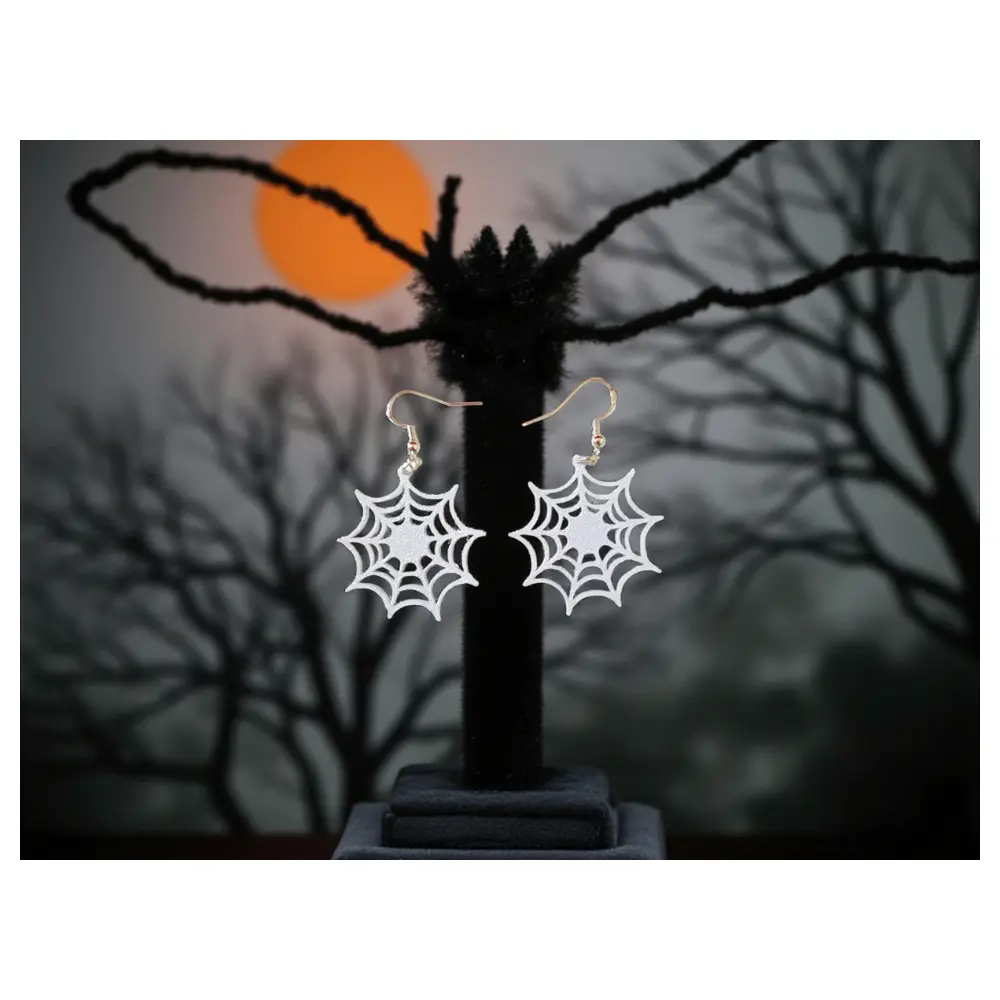 Spider Web Earrings Women s Style Creative Spider Shape Spider Decoration Jewelry Spider Theme Spider Design Spider Pattern