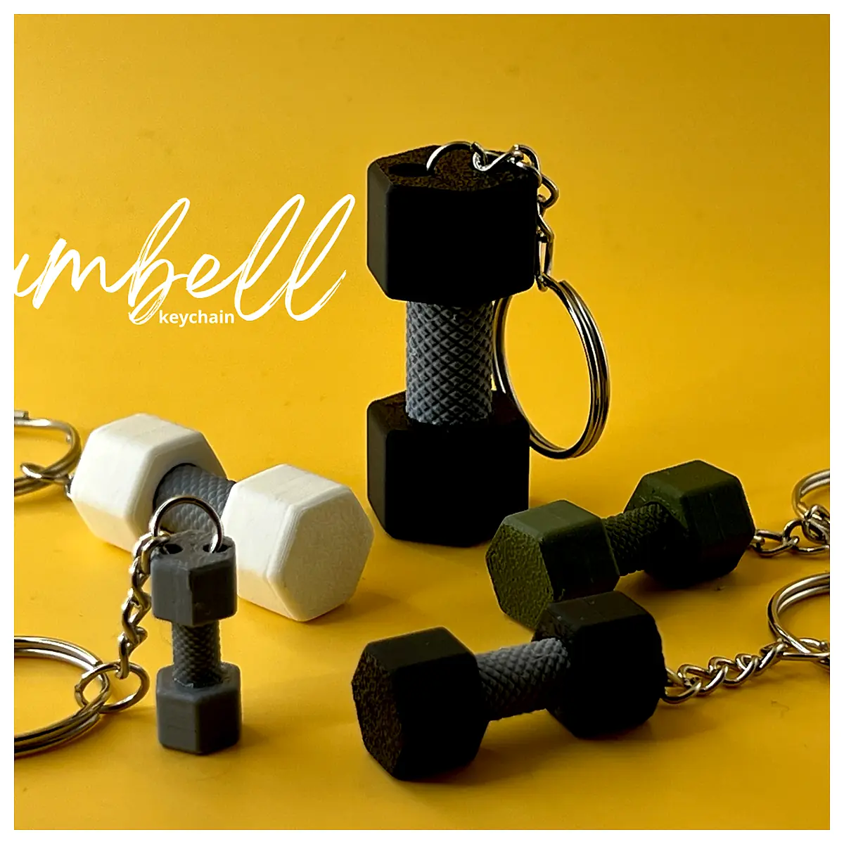 Dumbbell Keychain Fitness Accessory Workout Weight Exercise Dumbbell Parts Keychains