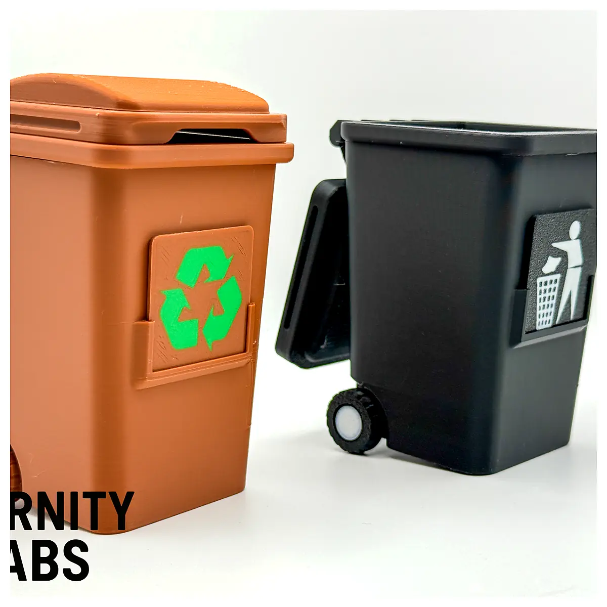 Desktop Trash Can 2 Variants Universal Waste Bin Parts Repair Foldable Portable