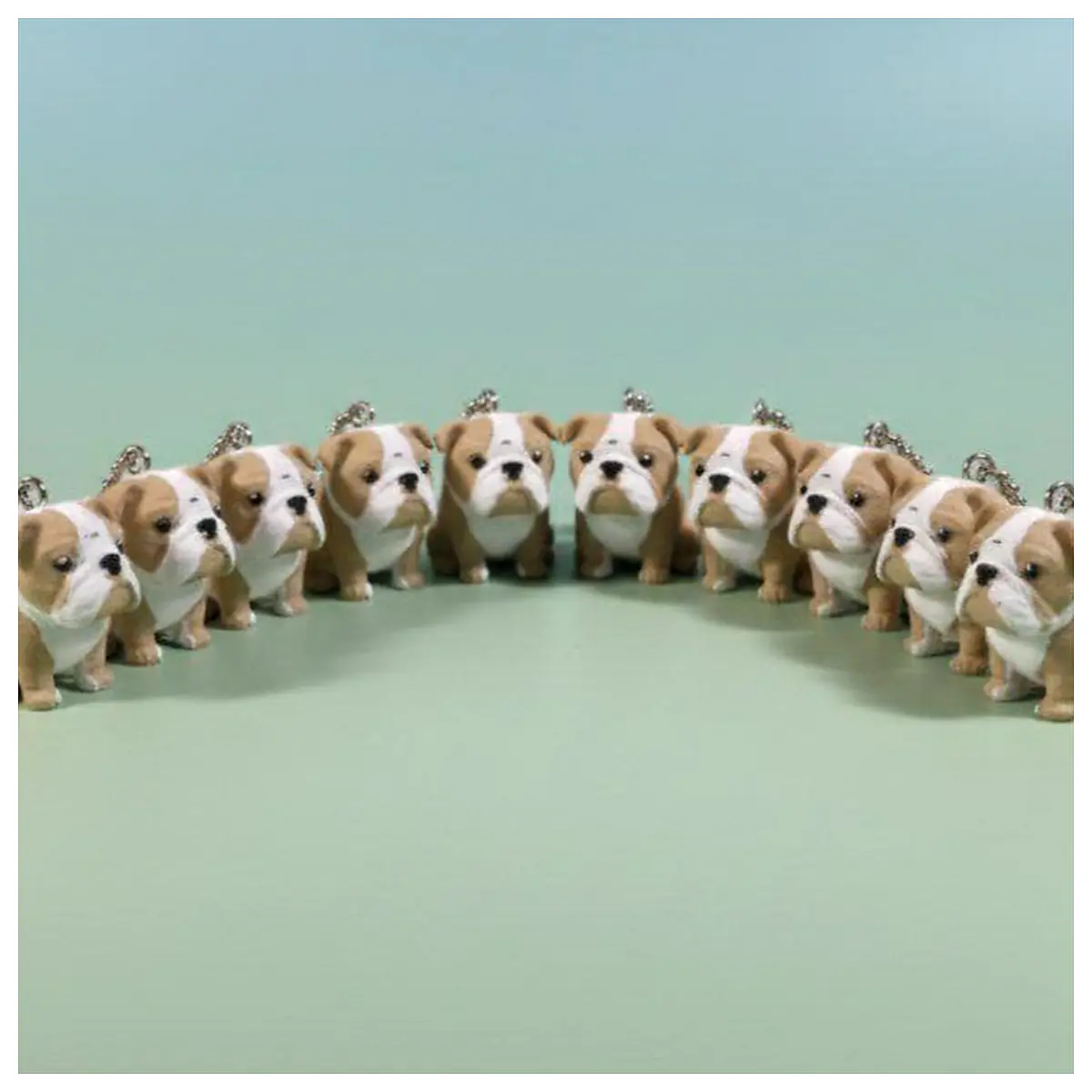 English Bulldog Keychain Cute Dog Charm Pet Accessory Gift Car Decoration Replacement Parts Repair