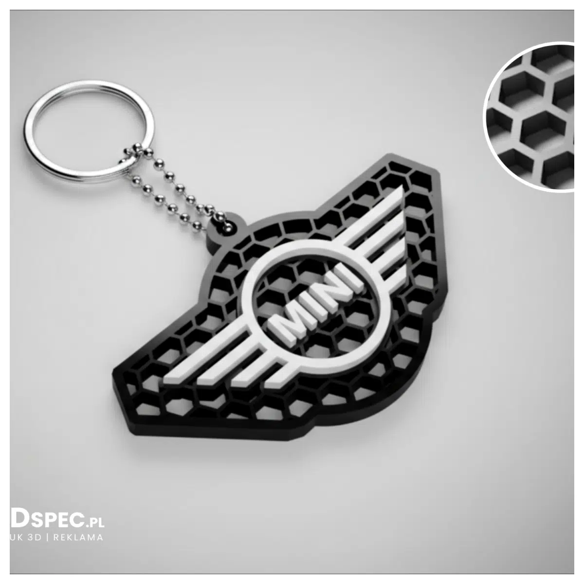 Mini Cooper Logo Keychain Car Accessory Keyring Emblem Gift for Car Lovers Parts Decoration