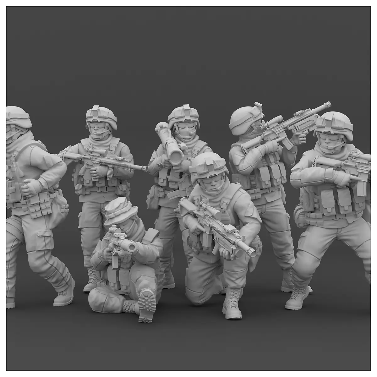 Special Forces Figurine Military Model Soldier Collectible Tactical Figure Action Figure Parts Accessories