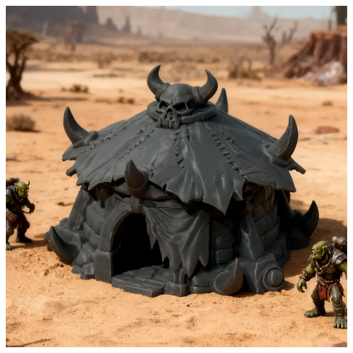 Orc Tribal Bone Hut D D Terrain Orc Shelter Ruins Scene Game Props Bone Structure