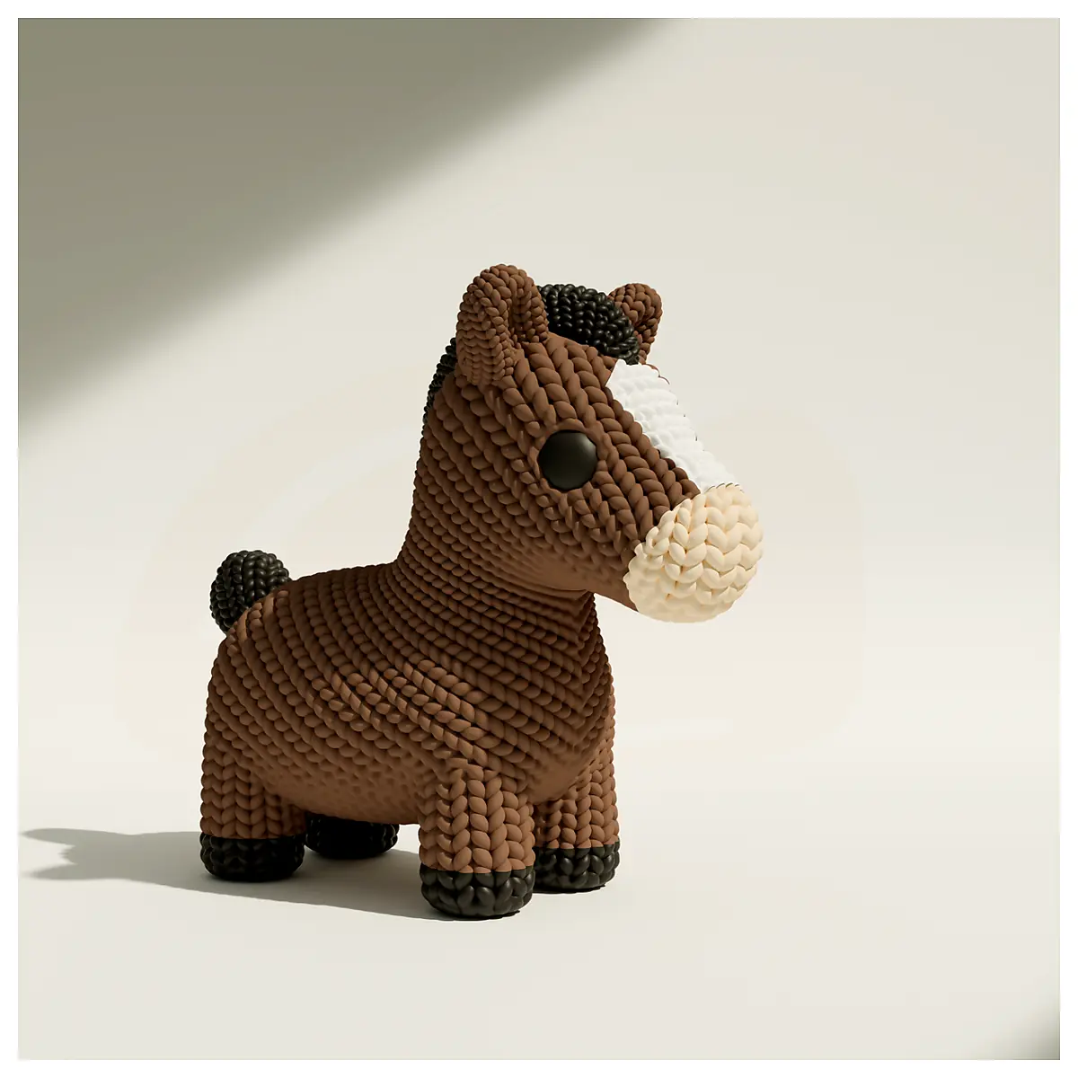 Plush Horse Toy Realistic Animal Figure Kids Gift Soft Plush Cute Companion