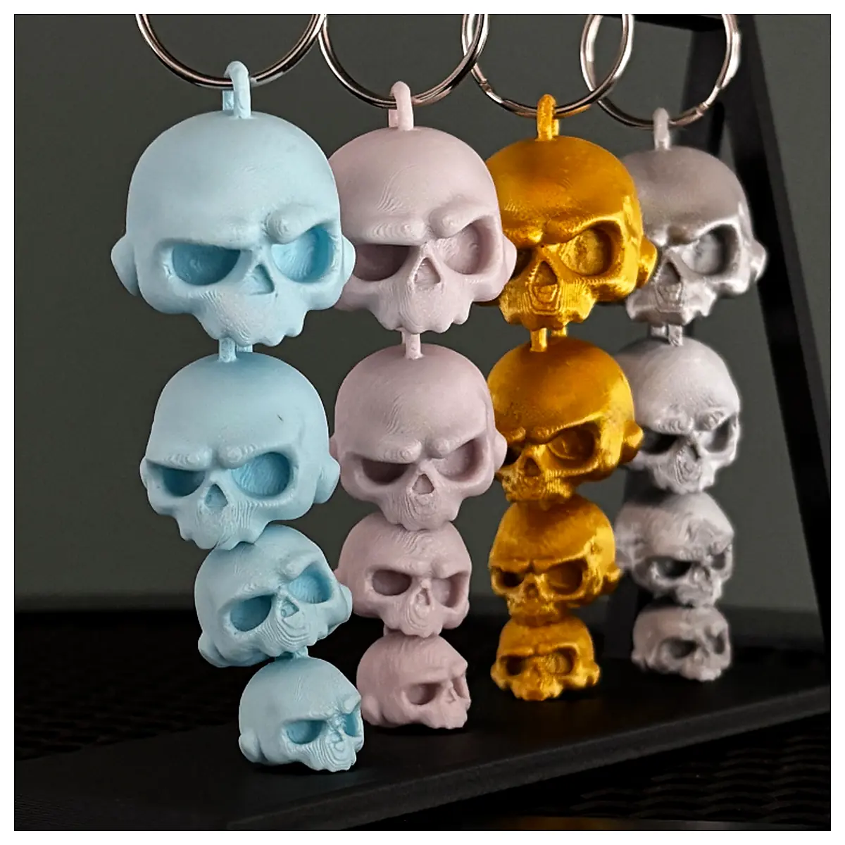 ZKULL Skull Keychain Parts Repair Replacement Decor Skull Keychains Skull Accessories Gift