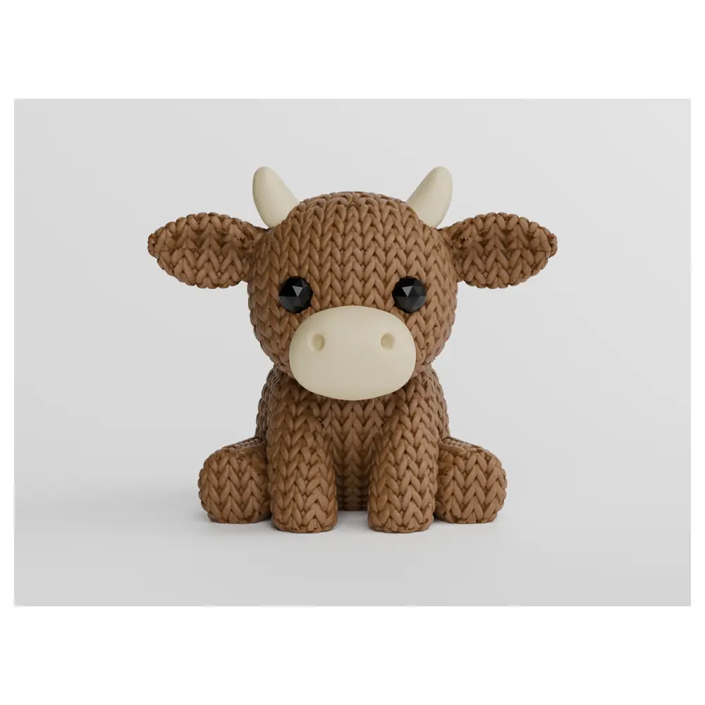 Knitted Cow Plush Toy Soft Cute Animal Kids Gift Children s Toy Stuffed Animal