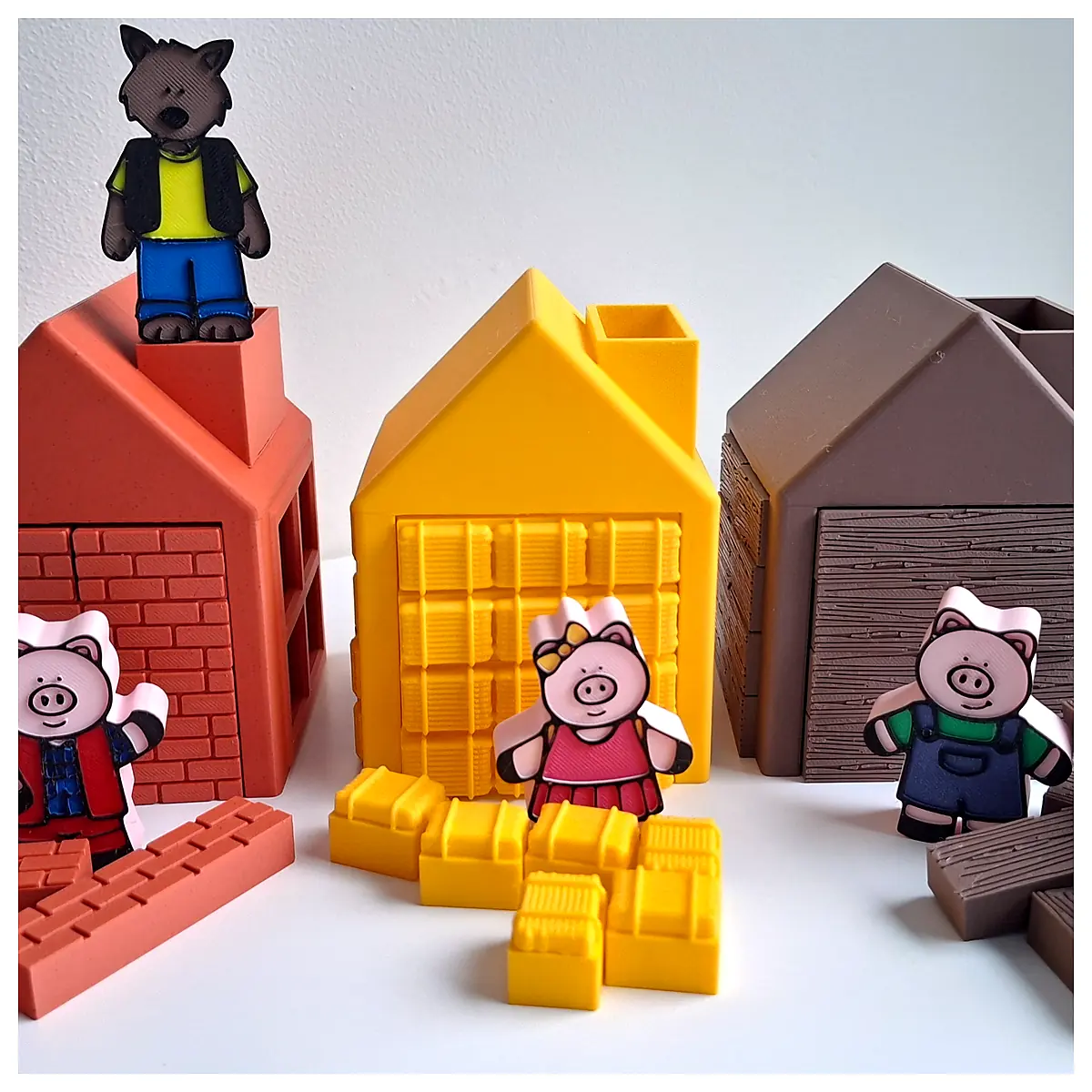 The Wolf and the Three Little Pigs Story Childrens Book Pig Toys Fairy Tale Storybook Illustrated Bedtime Story
