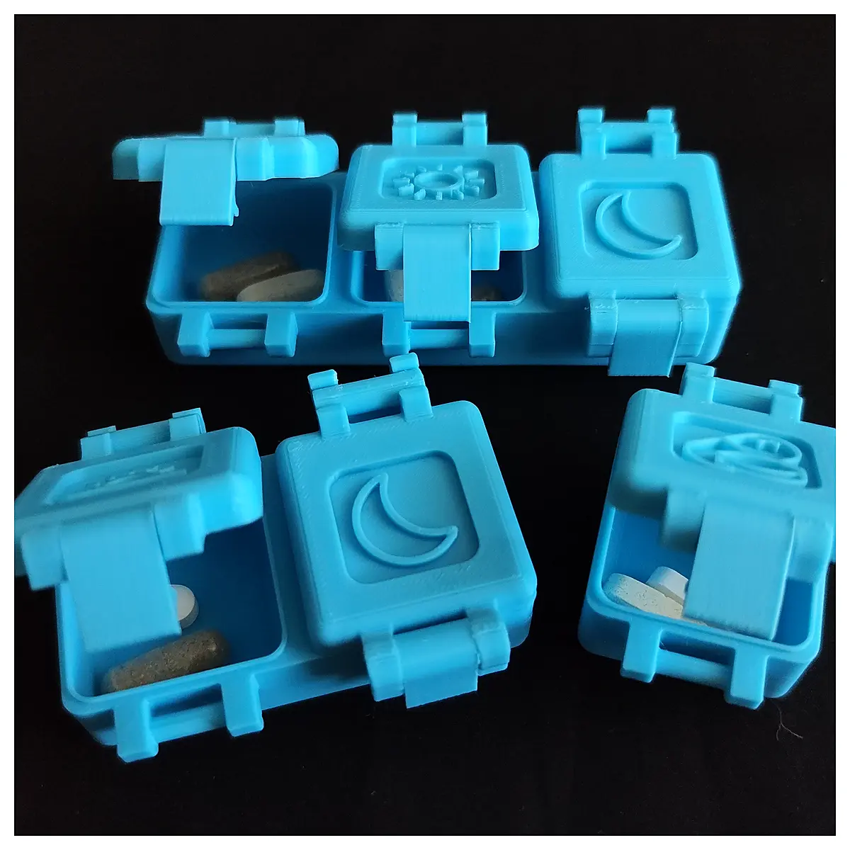 Pill Organizer Multi Dose Container Capsules Vitamins Tablets Storage Medication Supplies