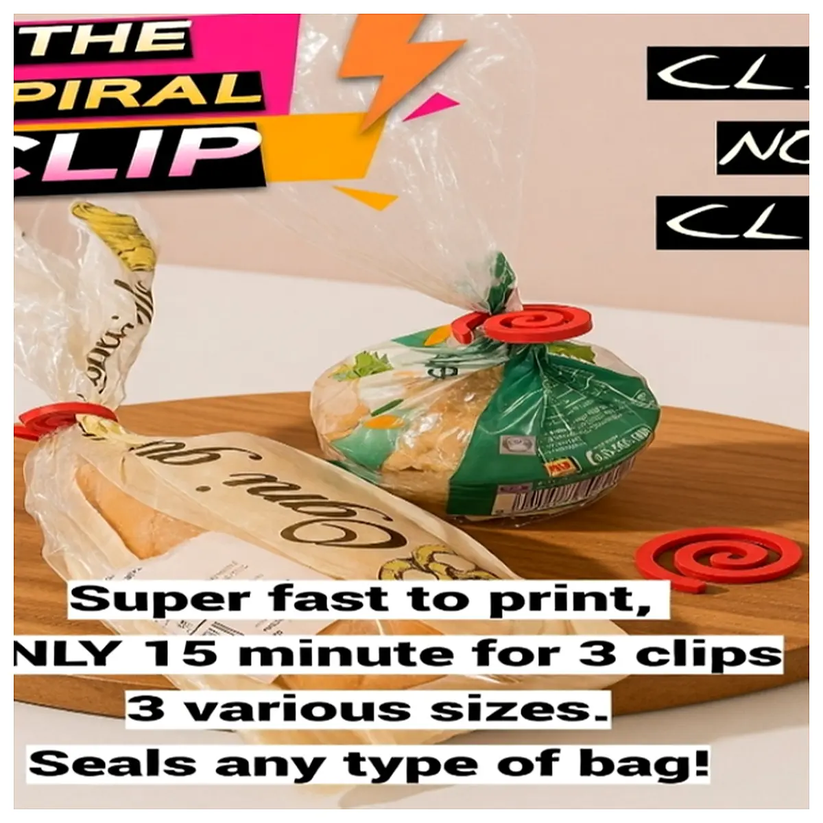 Spiral Clip Bag Cable Organizer Fastener Cable Management Accessories Quick Fix Spiral Clip