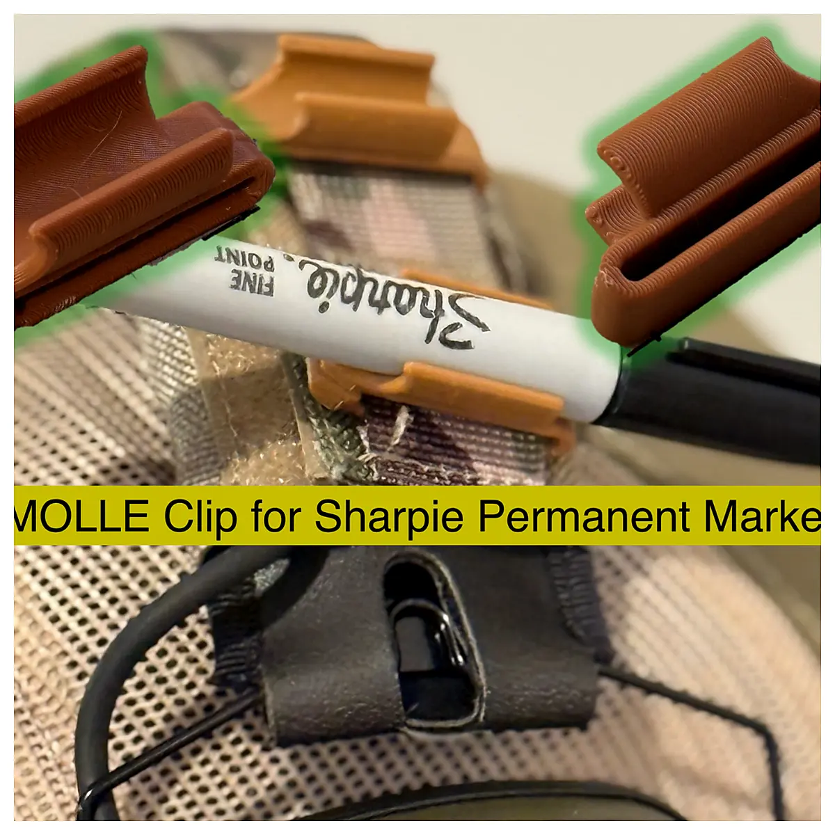 Multi Clip Pen Holder MOLLE Attachment Pen Marker Accessories Ink Replacement Repair
