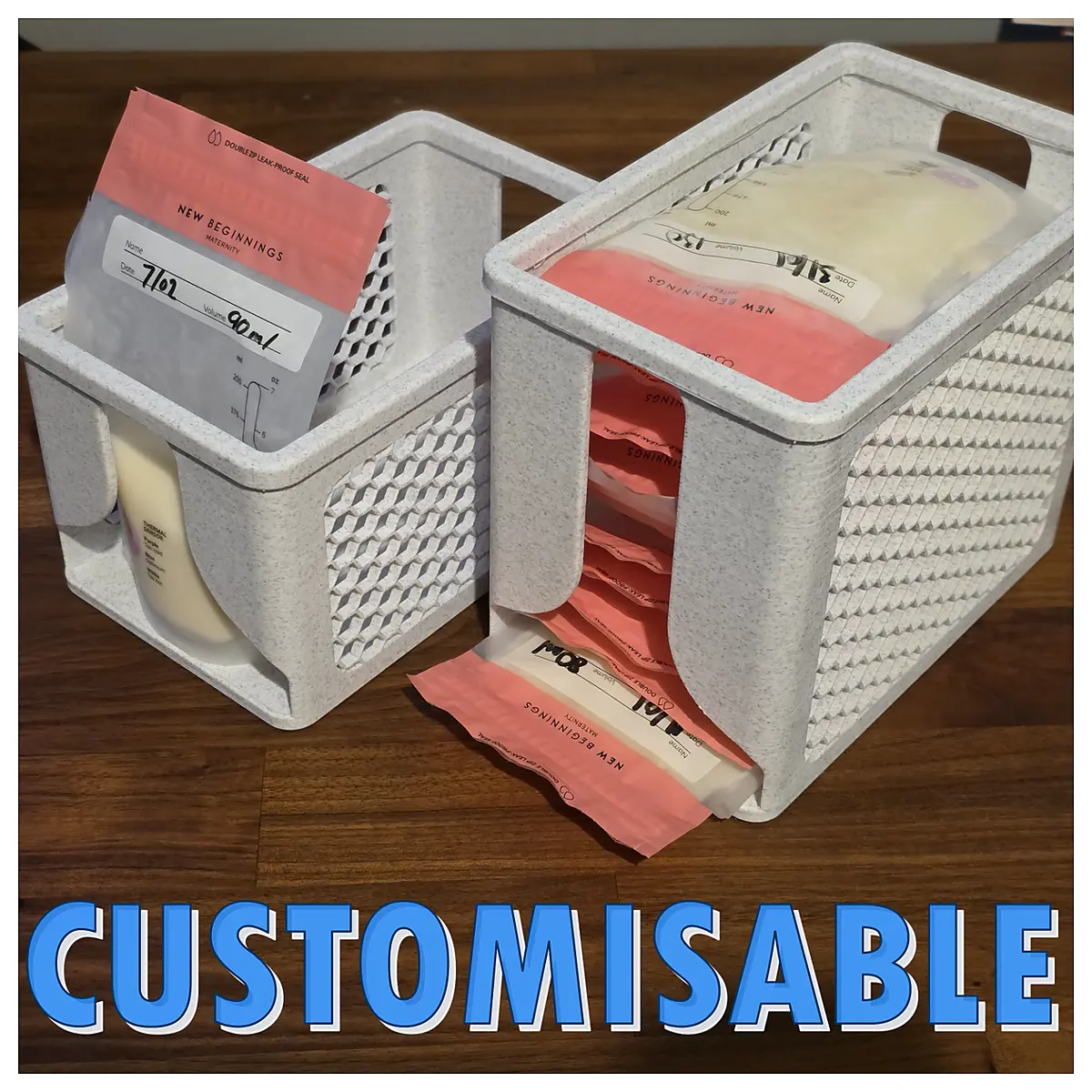 Breast Milk Pouch Holder Storage Solution Pump Nutrition Baby Feeding