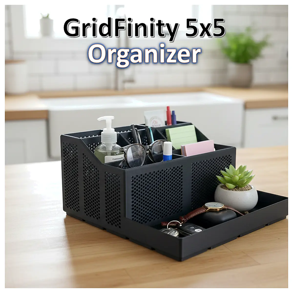 Gridfinity 5x5 Organizer Topper Desktop Storage Box Organizer Parts Repair Accessories