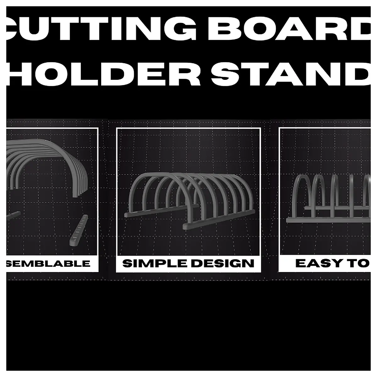 Cutting Board Holder Stand Kitchen Storage Rack Organizer Drying Rack Multi Purpose Holder Board Stand