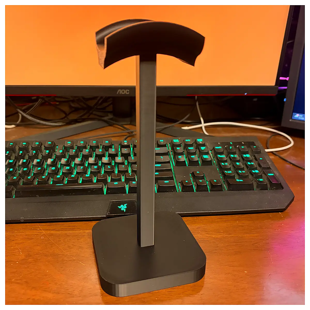 Headphone Stand Simple 2 Piece Design Headphone Organizer Storage Accessories Phone Stand