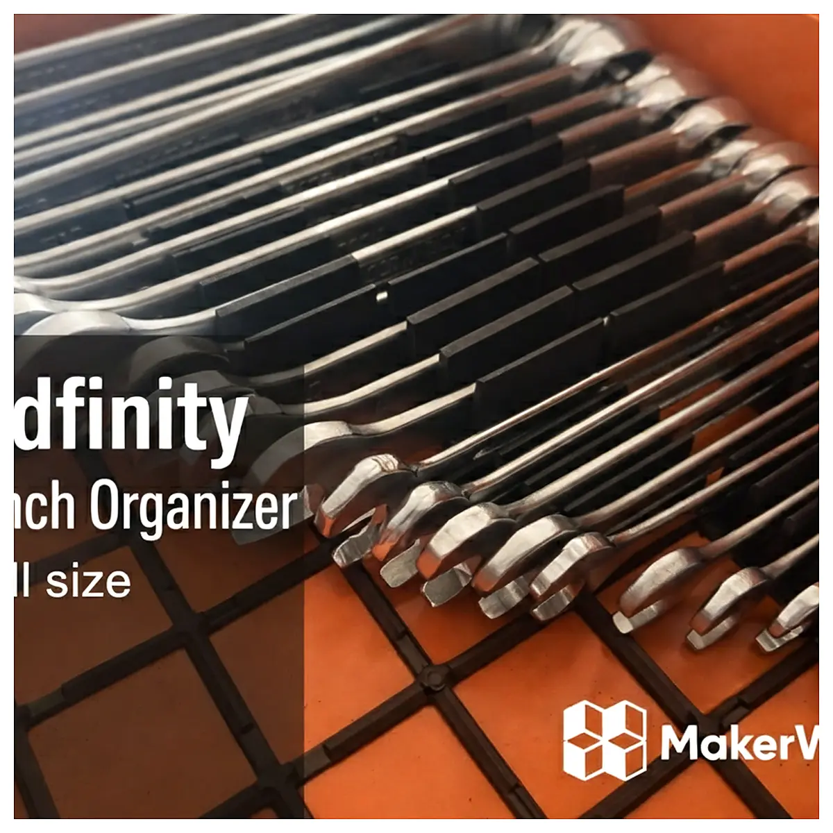 Gridfinity Wrench Organizer Small Universal Tool Parts Repair Accessories Storage
