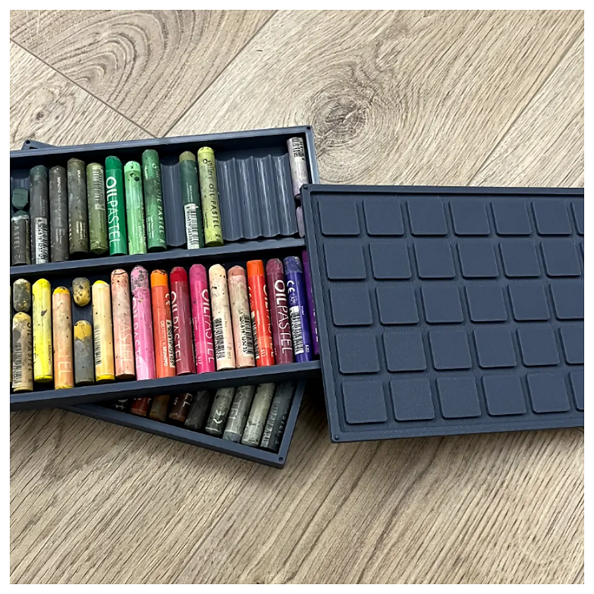 Oil Pastel Organizer Box Art Supplies Storage Case Pastel Accessories Repair Parts