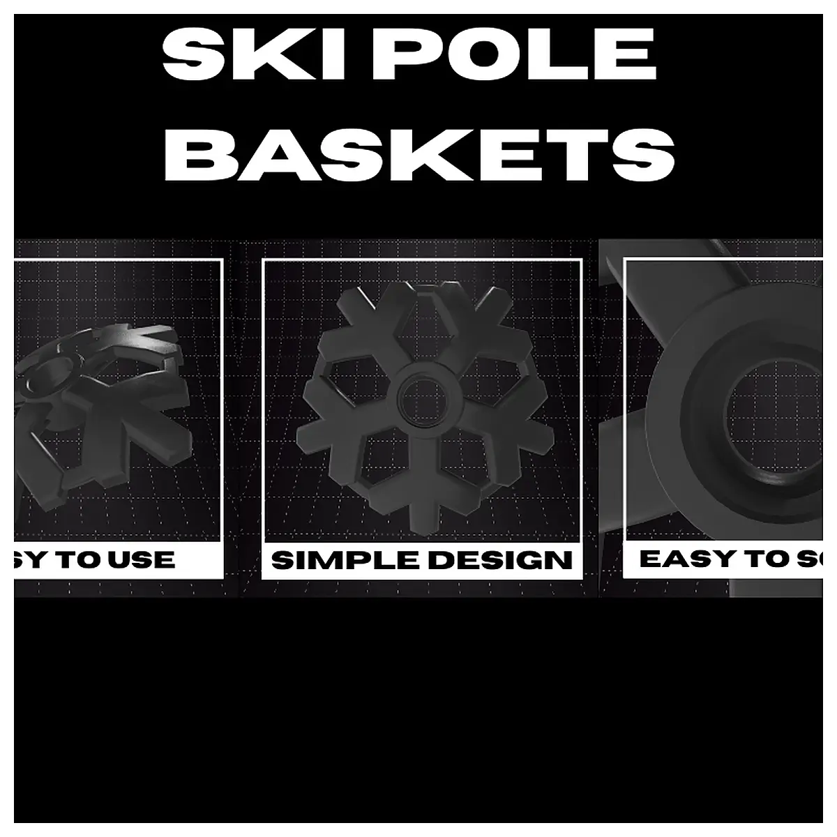 Ski Pole Baskets Replacement Parts Repair Protection Support Basket Accessories