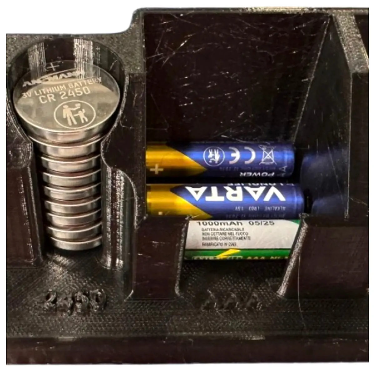 Battery Organizer 2032 2430 2450 AAA AA Battery Storage Case Battery Holder Parts Accessories