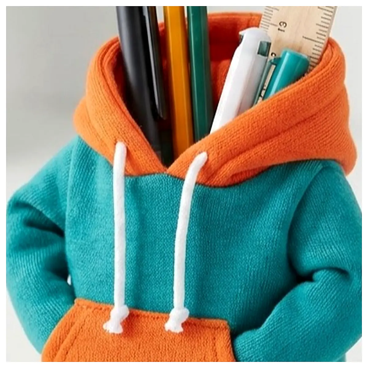 Hoodie Pen Holder with Base Universal Desk Organizer Creative Storage Office Supply Stationary