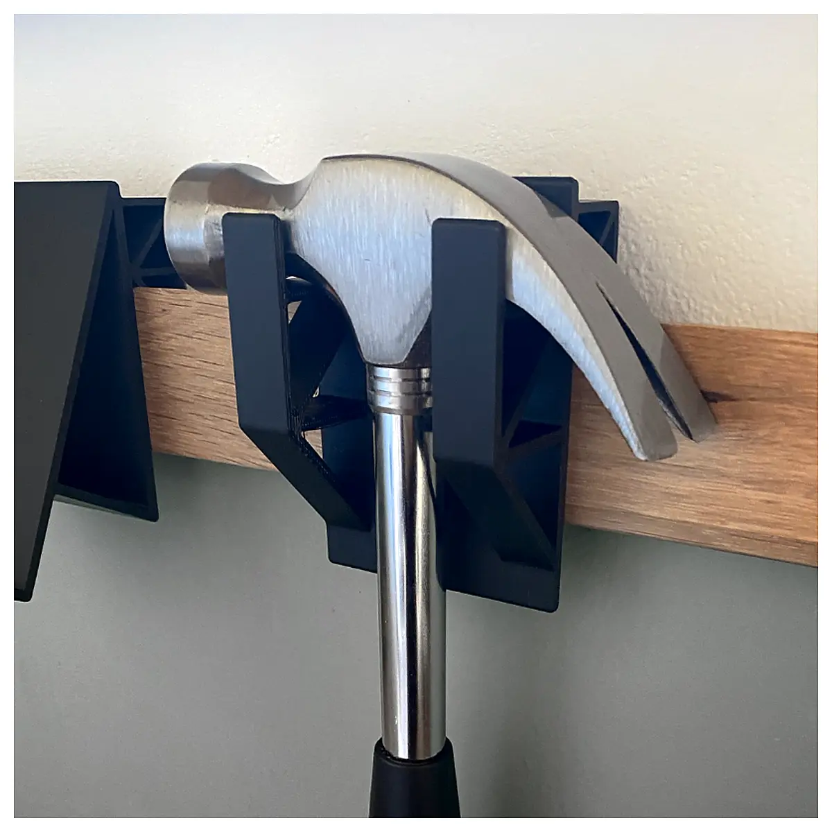 Hammer Rail Wall Mount Tool Holder Cleat System Repair Hanging Storage Universal Fits Nail Hooks