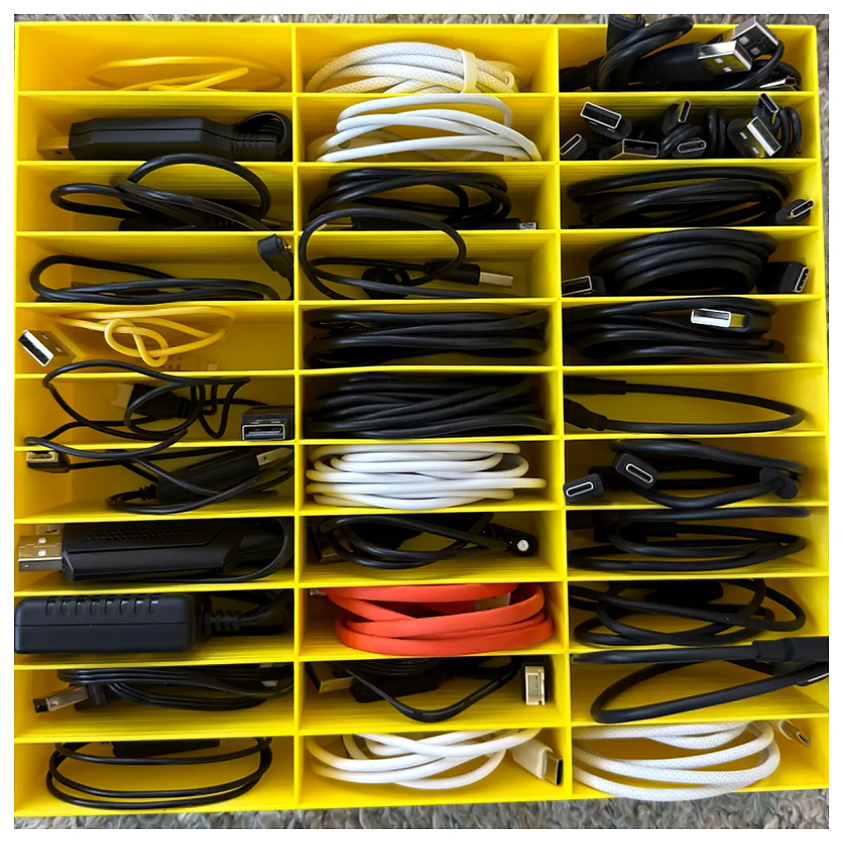 Cable Organizer 33 Capacity Cord Holder Cable Management System Universal Storage Solutions