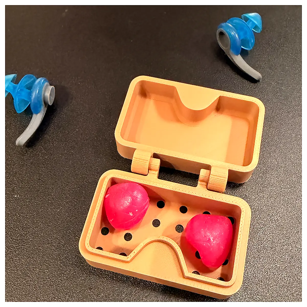 Swim Earplug Dry Case Print in Place Waterproof Earplugs Storage Box Swim Gear Protection Accessories Sport