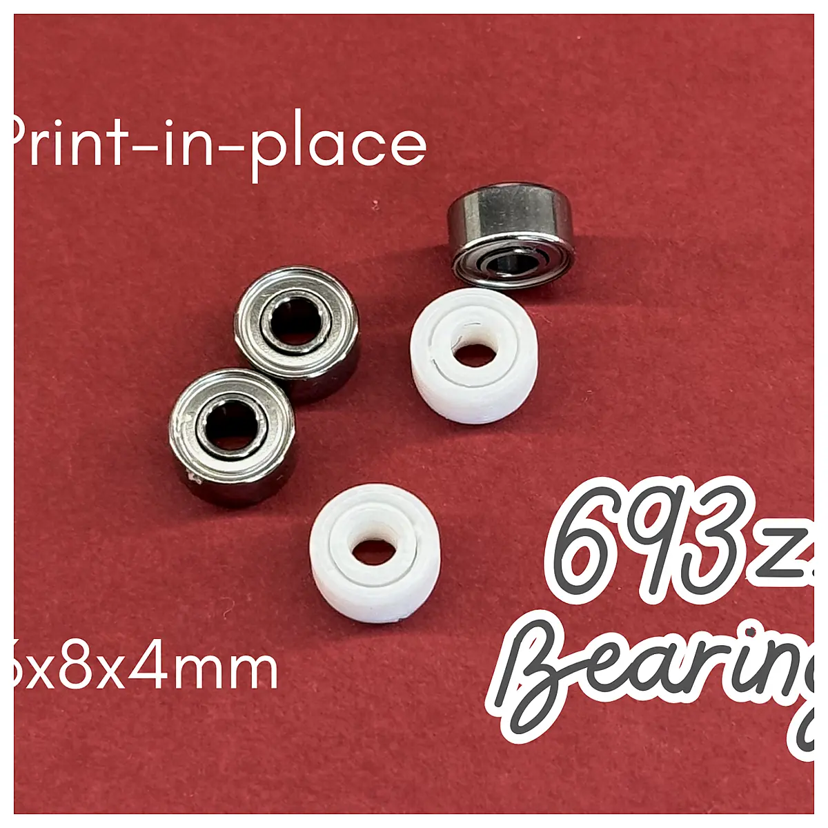 693ZZ Bearing 3x8x4mm PLA 3D Printed Bearing Parts Repair Replacement