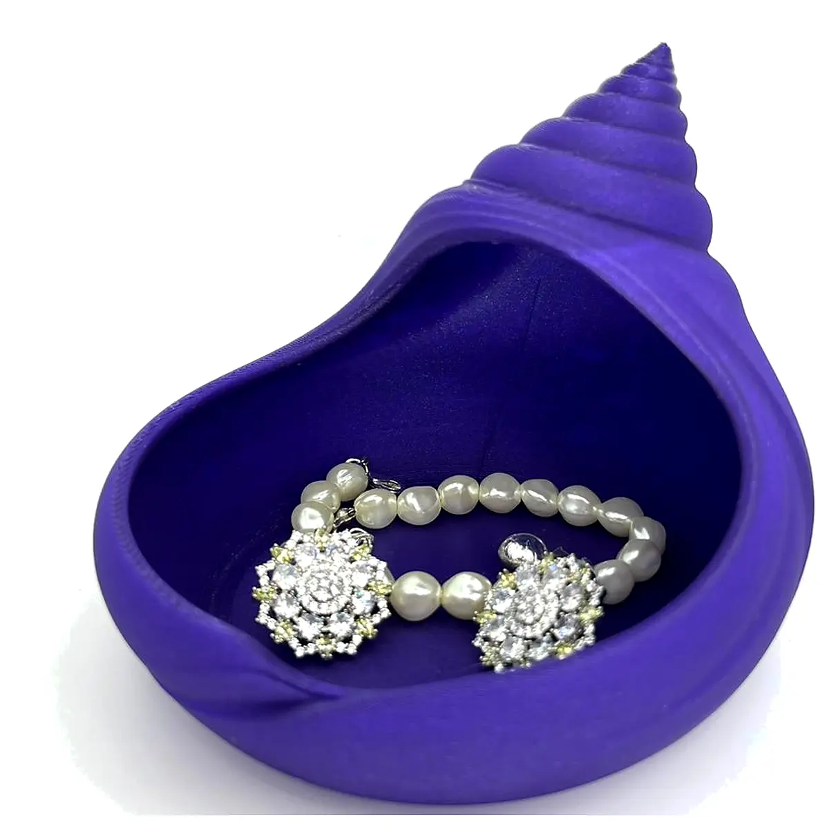 Shell Jewelry Organizer Multi Compartment Storage Box Seashell Decor Display Case Shell Accessories Storage