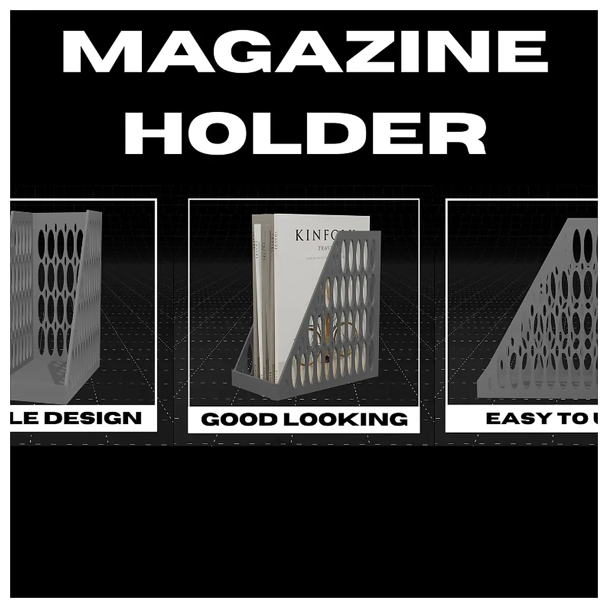 Paper Magazine Holder Organizer Stand Storage Shelf Display Case Universal Paper Support Pages