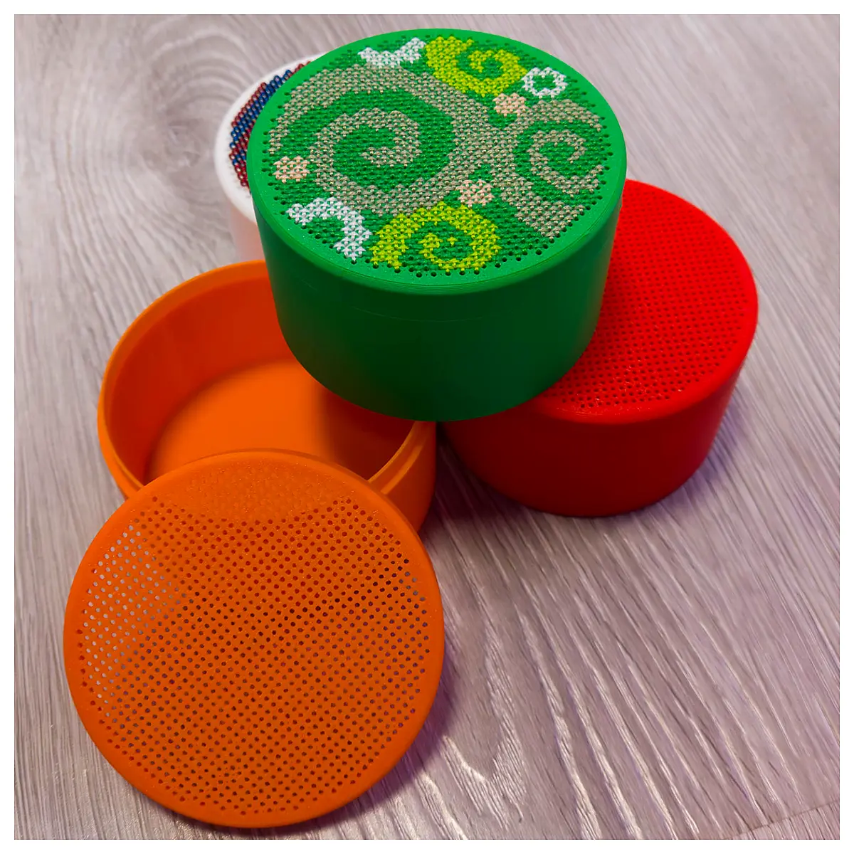 Cross Stitch Box Simple Round Embroidery Box Decorative Craft Gift Stitching Supplies