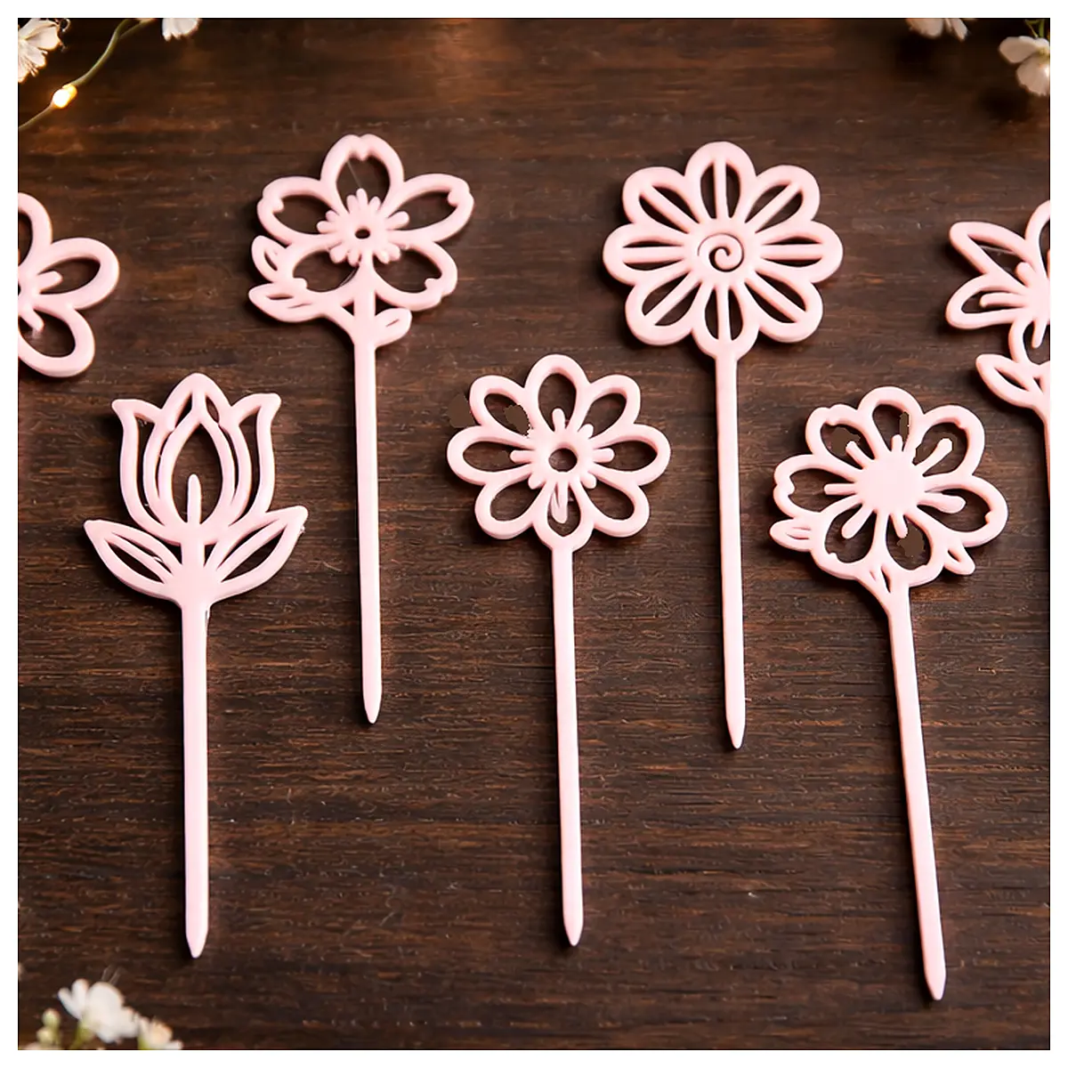 Flower Toppers Cake Decorations Party Supplies DIY Floral Picks Event Decor Flower Accessories Wholesale Retail
