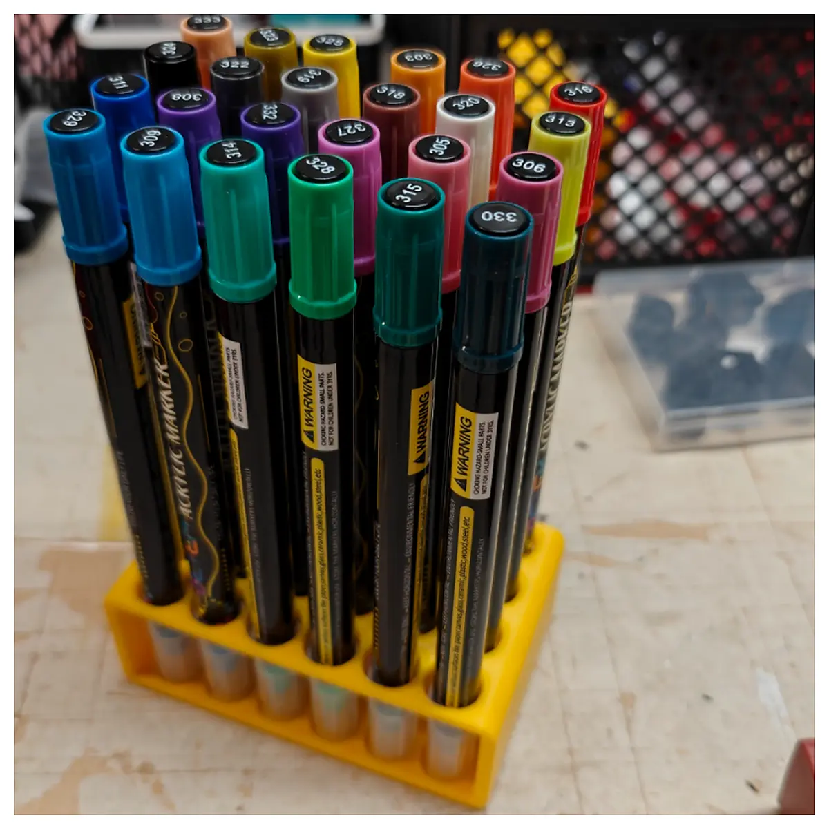 Acrylic Marker Stand 24 Slots 14mm 42g Organizer Art Supplies Marker Rack Parts Accessories