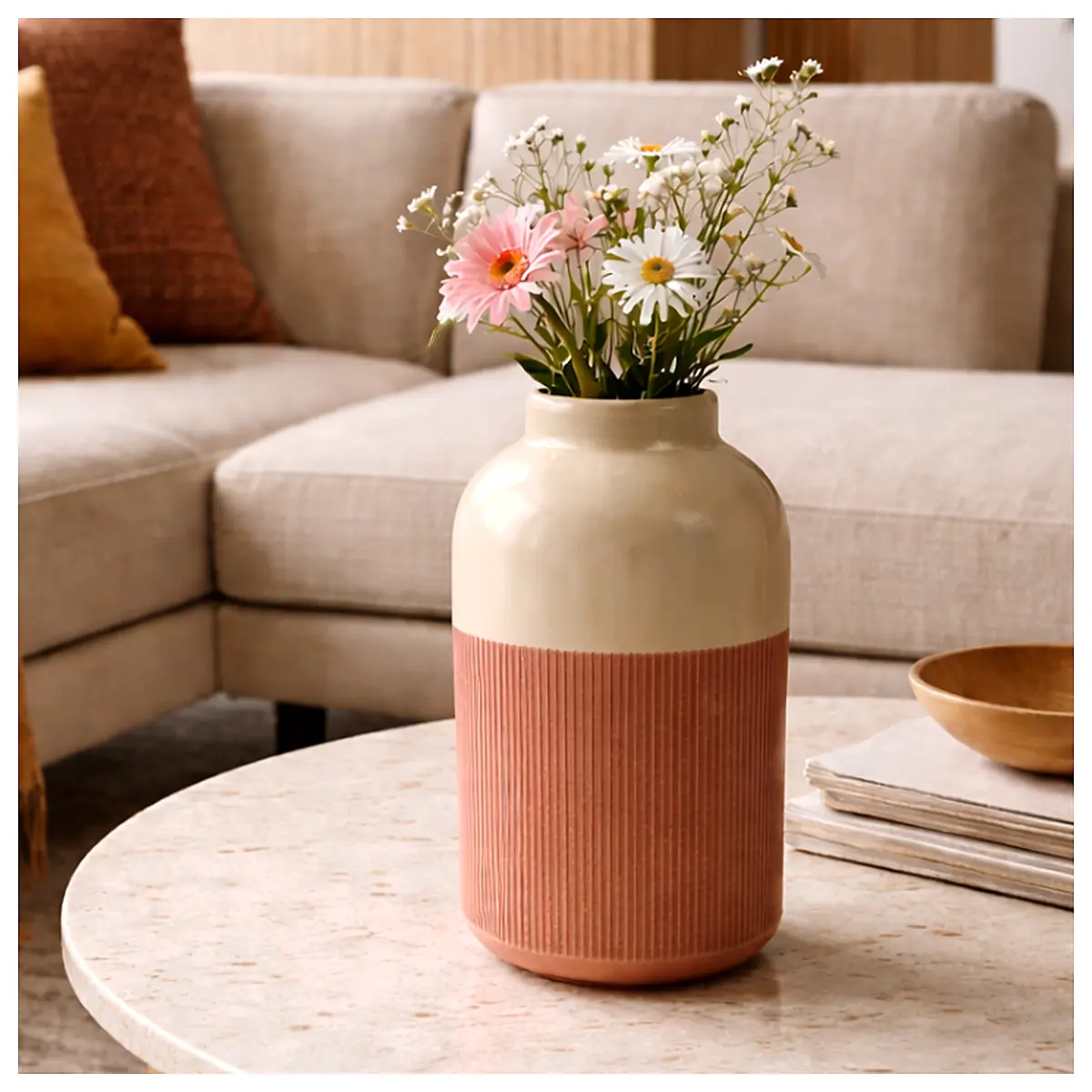 Flower Vase Ceramic Decorative Home Art Piece Arrangement Creative Gift Multi Style Vase Decor