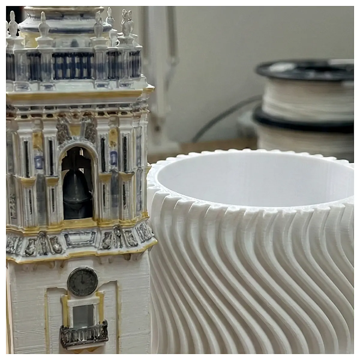 Church Tower Pen Holder Decorative Accessory Gift Creative Display Item Multi Functional Storage Office Desk