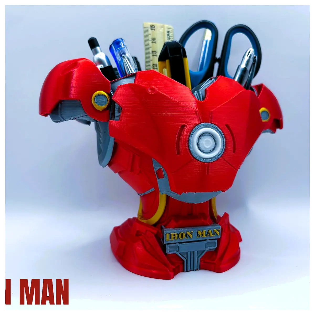 Man Pencil Holder Multi Function Pen Case Office Supplies Desk Organizer Parts Repair