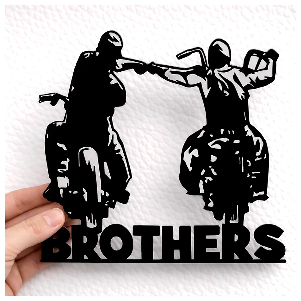 Wall Art Biker Brother Motorcycle Decor Art Wall Hanging Friends Gifting Family