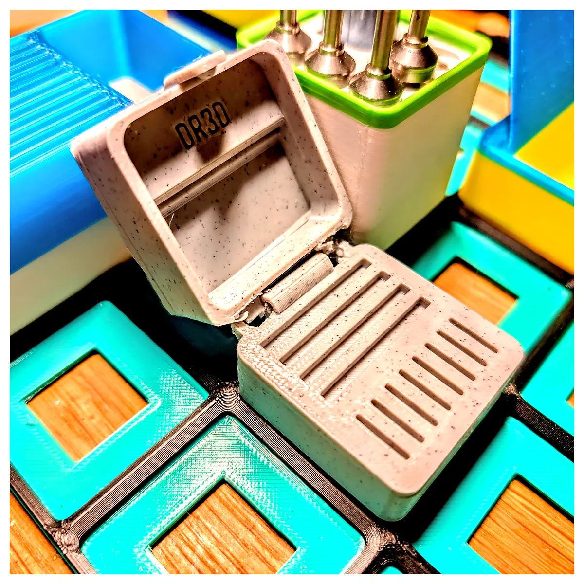 SD Card Containers Print in Place Gridfinity Storage Organizer Electronic Components Parts