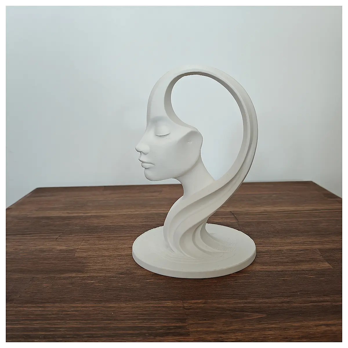 Abstract Female Profile Brain Health Memory Cognitive Function Smart Devices