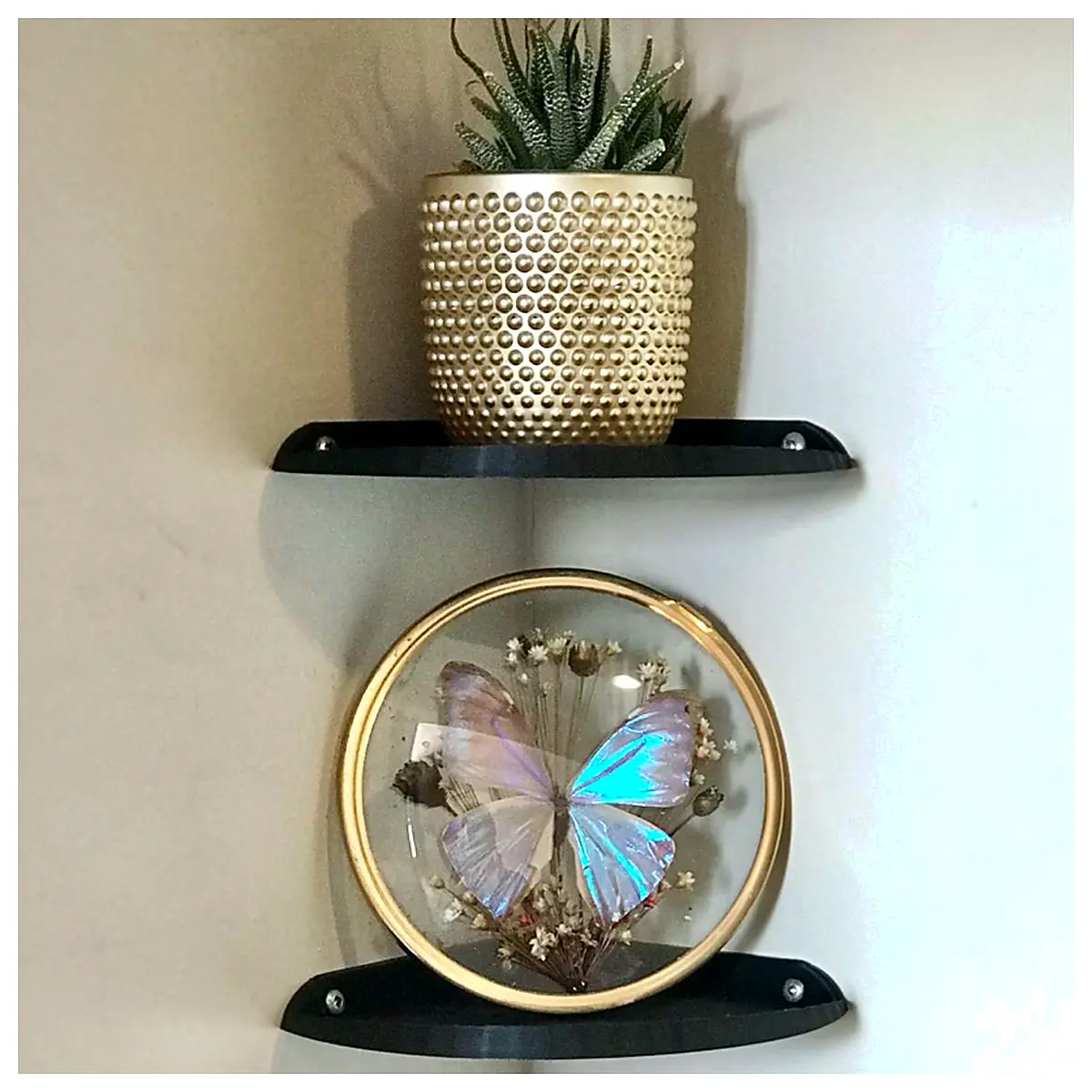 Small Corner Shelf Unit Compact Storage Shelves Floating Shelf Wall Mounted Display Shelf Organizer