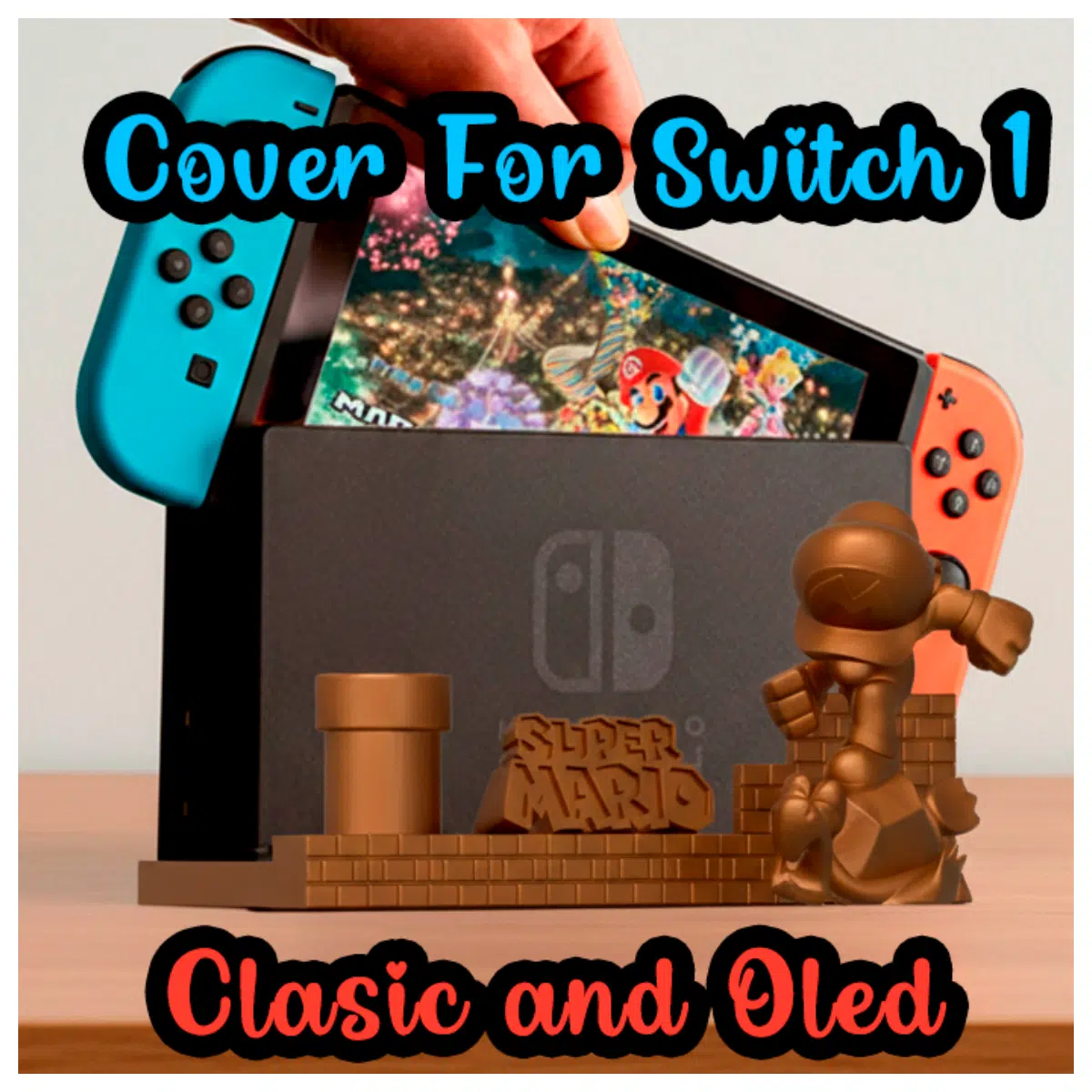 Nintendo Switch Dock Cover Mario Bros Protection Case Shield Cover Universal Accessory Parts Repair