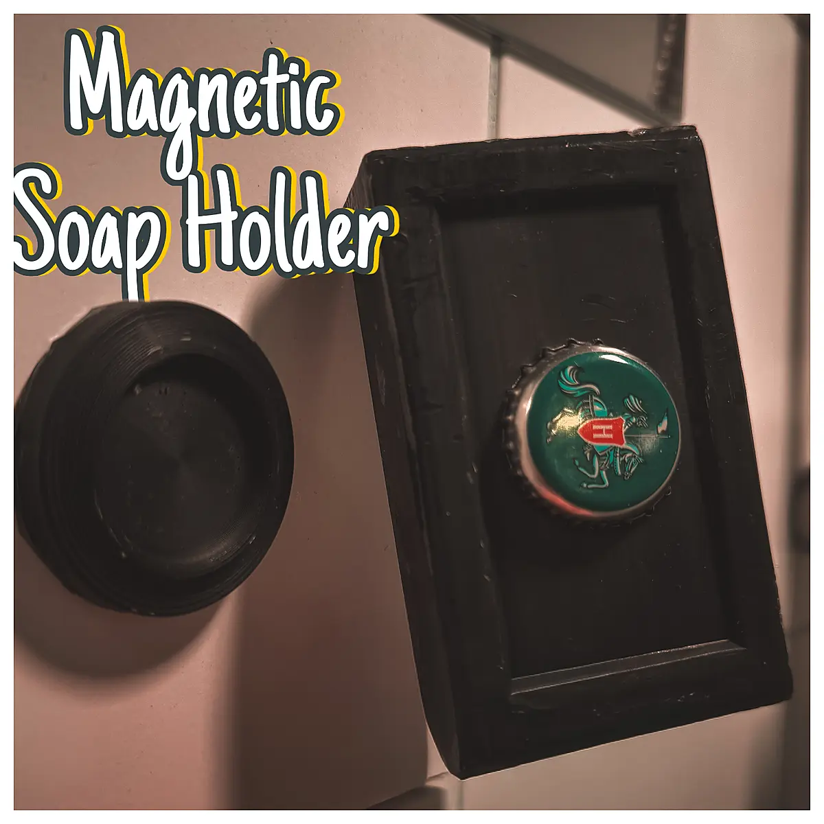 Magnetic Soap Dish Holder Rotating Magnetic Suction Cup Soap Dispenser Bathroom Shelf Accessory Soap Stand