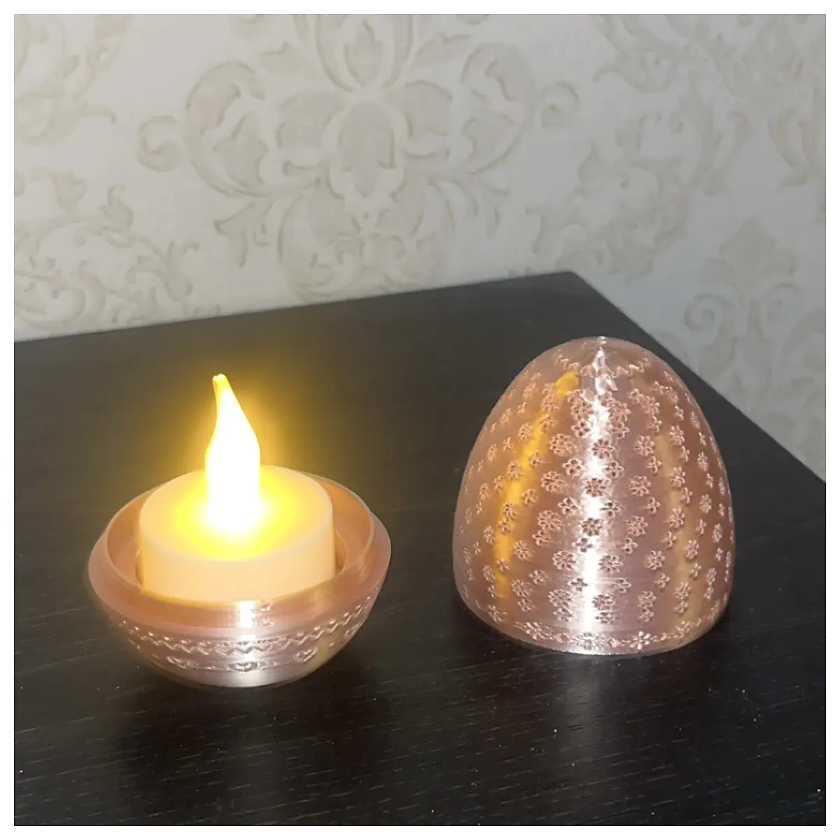 Easter Egg Tea Candle Floral Decoration Candle Gift Festival Decor Spring Decor Egg Candle