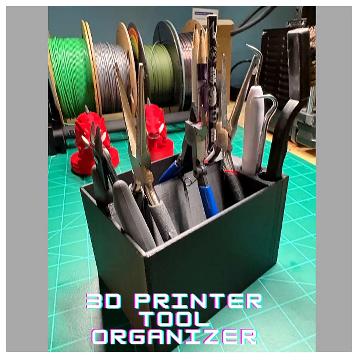3D Printer Tool Organizer Storage Box Parts Holder Tool Case Accessory Organizer Universal Fit